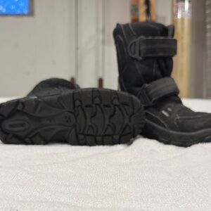 Sturdy Black Kids Boots with Secure Straps